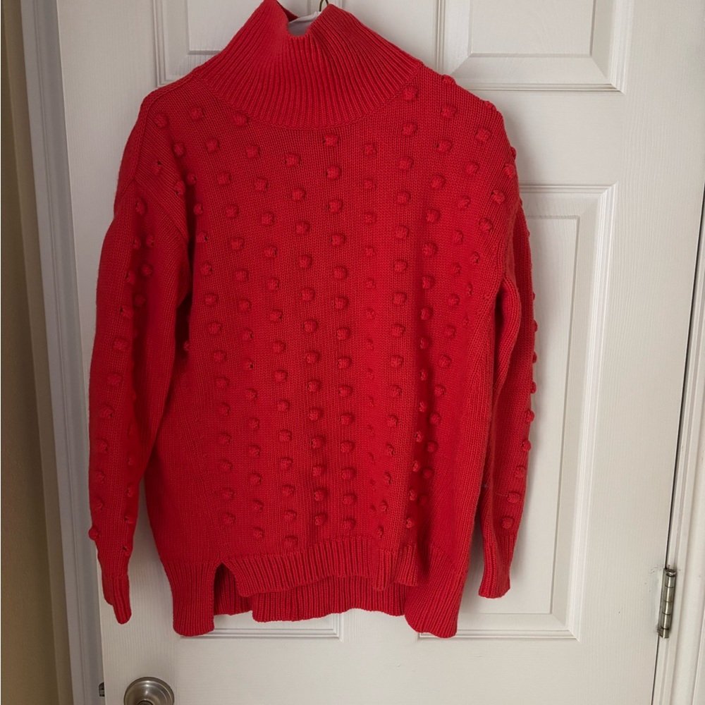 Tuckernuck Red Cowl Neck Sweater